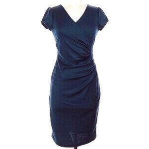Navy ruched sheath dress size small